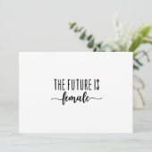 de toekomst is vrouw , feministisch citaat kaart (Staand voorkant)
