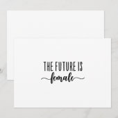 de toekomst is vrouw , feministisch citaat kaart (Voorkant / Achterkant)