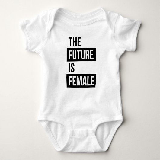 De toekomst is Vrouw feministische Baby Romper (Voorkant)