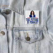 De toekomst is Vrouw Kamala Harris Vierkante Button 5,1 Cm (In situ)