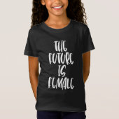 De toekomst is Vrouw kinderen T-shirt wit letterty (Voorkant)