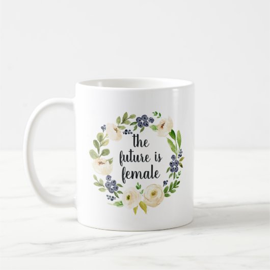 De toekomst is Vrouw | Kwijting Floral Koffiemok (Links)