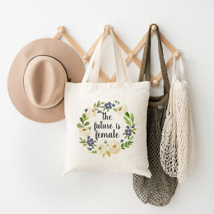 De toekomst is Vrouw   Kwijting Floral Tote Bag
