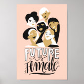 De toekomst is Vrouw | Motivatie feministische pri Poster (Voorkant)