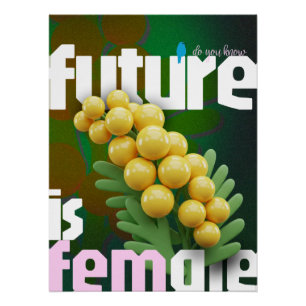 De toekomst is Vrouw Poster stoutmoedige feminis