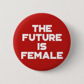 De toekomst is Vrouw. Ronde Button 5,7 Cm (Voorkant)