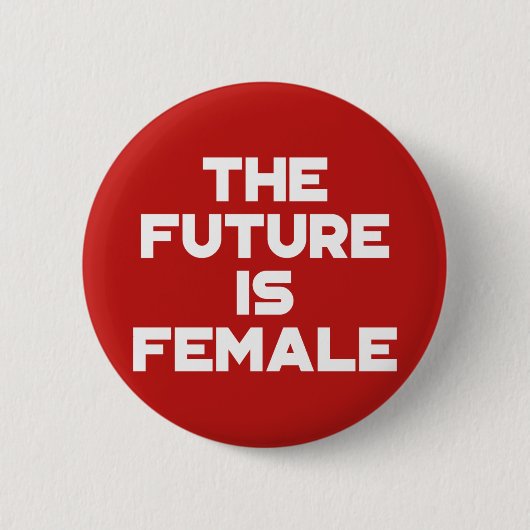 De toekomst is Vrouw. Ronde Button 5,7 Cm (Voorkant)