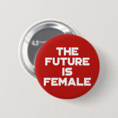 De toekomst is Vrouw. Ronde Button 5,7 Cm (Voorkant /achterkant)