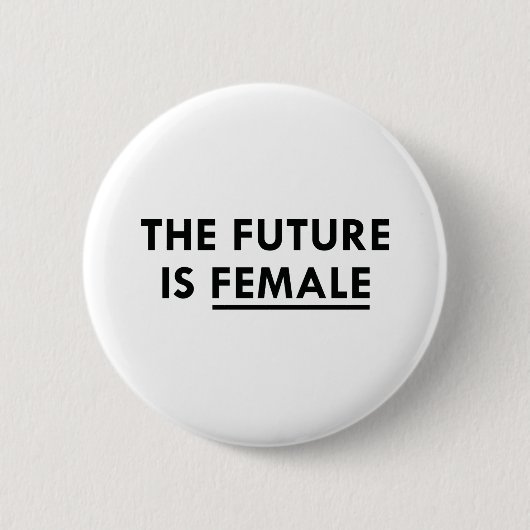 De toekomst is Vrouw Ronde Button 5,7 Cm (Voorkant)