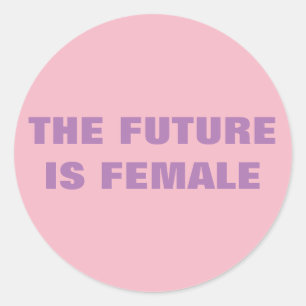 DE TOEKOMST IS VROUW RONDE STICKER