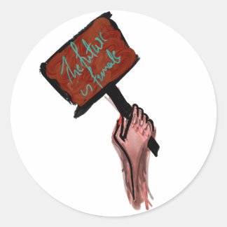 De toekomst is Vrouw Ronde Sticker