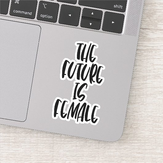 De toekomst is vrouw sticker (Detail)