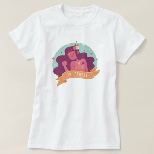 De toekomst is Vrouw T-Shirt (Design voorkant)