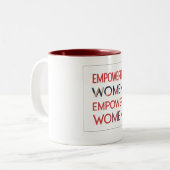 De toekomst is Vrouw Tweekleurige Koffiemok (Voorkant links)