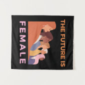 De toekomst is Vrouw Wandkleed (Voorkant (horizontaal))