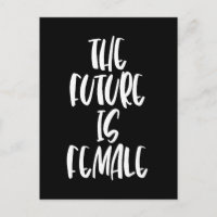De toekomst is Vrouw zwart briefkaart