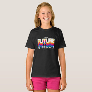 De Toekomst is Vrouwelijk   Retro 80s Letters T-shirt