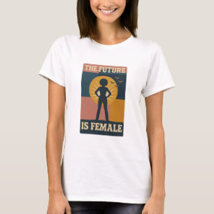 De Toekomst Is Vrouwelijk Vet Retro Feministisch T T-shirt