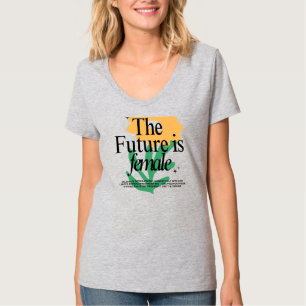 De Toekomst Is Vrouwelijke Bloem T-shirt