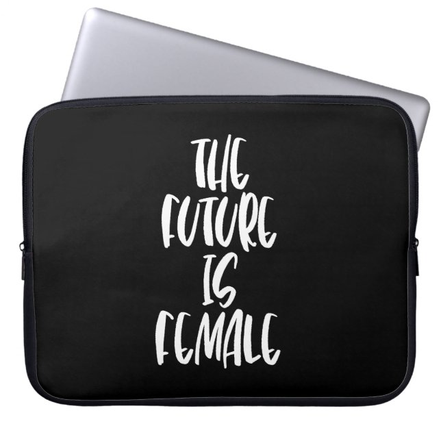 De toekomst is Vrouwen zwarte laptophoes Laptop Sleeve (Voorkant)