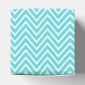 De toekomst Mevrouw Aqua Blue Chevron Vrijgezellen Bedankdoosjes (Bovenkant)