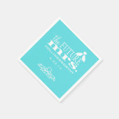 De toekomst mevrouw Aqua Blue Vrijgezellenfeest Servet (Hoek)