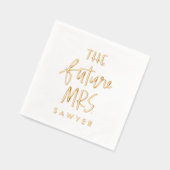 De toekomst mevrouw gepersonaliseerd Verloving Folie Servetten (Links)