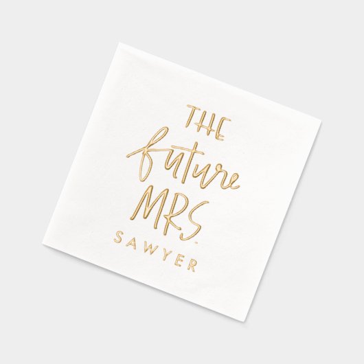 De toekomst mevrouw gepersonaliseerd Verloving Folie Servetten (Links)