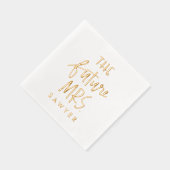 De toekomst mevrouw gepersonaliseerd Verloving Folie Servetten (Rechts)