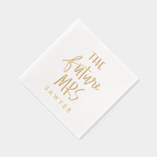 De toekomst mevrouw gepersonaliseerd Verloving Folie Servetten (Rechts)