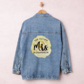 De toekomst Mevrouw Naam met gele Waterverf Bloem Denim Jacket (Hangar)