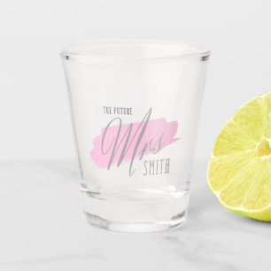 De Toekomst Mevrouw Smith- Grijs & Roze Shot Glas