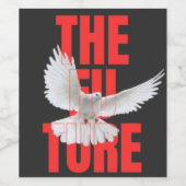 De Toekomst – Motiverende typografie quote |  Wijn Etiket (Enkel label)