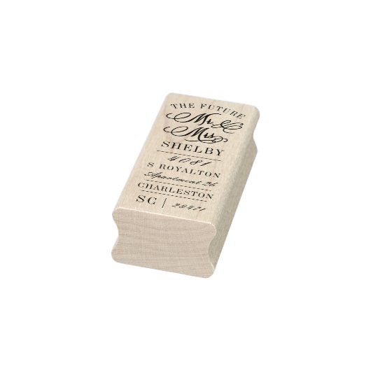 De Toekomst Mr en Mrs Bruiloft Retouradres Rubberstempel (Stempel)