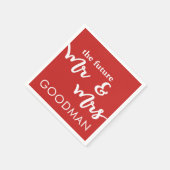 De toekomst Mr. en Mrs. Cocktail servetten (rood) (Hoek)