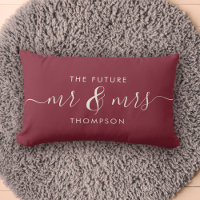 De toekomst Mr en Mrs Elegant Script Bourgondië Re