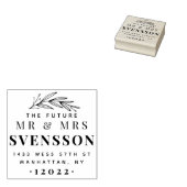 De toekomst Mr & Mrs Betrokken paar Terugkeer Adre Rubberstempel (Gestempeld)