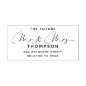 De toekomst Mr Mrs Calligraphy Naam terug adres Zelfinktende Stempel (Design)