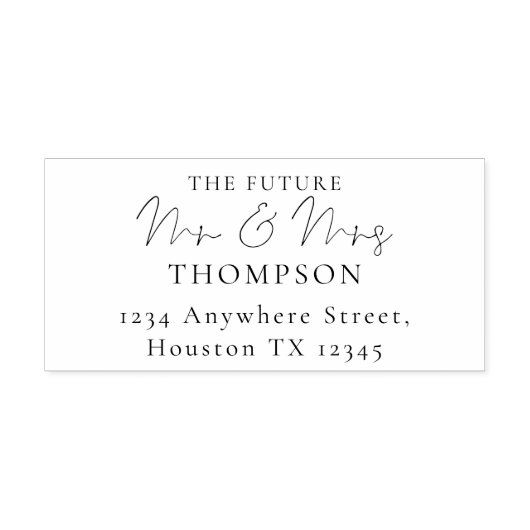 De toekomst Mr. Mrs. Naam en Terugkeer adres Zelfinktende Stempel (Design)