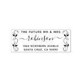 De toekomst Mr. & Mrs Rustic Floral retour adres Rubberstempel (Afrduk)