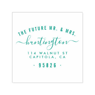 De Toekomst Mr & Mrs Typografie Retouradres Zelfinktende Stempel