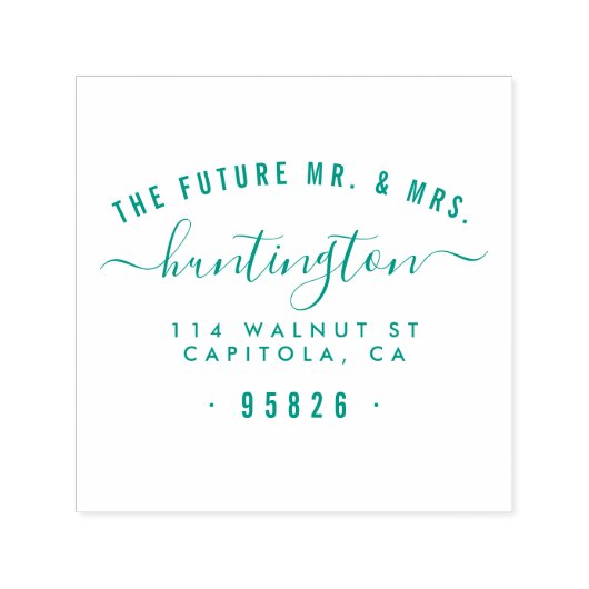 De Toekomst Mr & Mrs Typografie Retouradres Zelfinktende Stempel (Design)