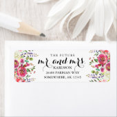 DE TOEKOMST MR & MRS WATERVERF ADRESETIKETTEN ETIKET (Insitu)