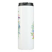 De toekomst Mrs. Calligraphy Tropische bloemen Thermosbeker (Achterkant)