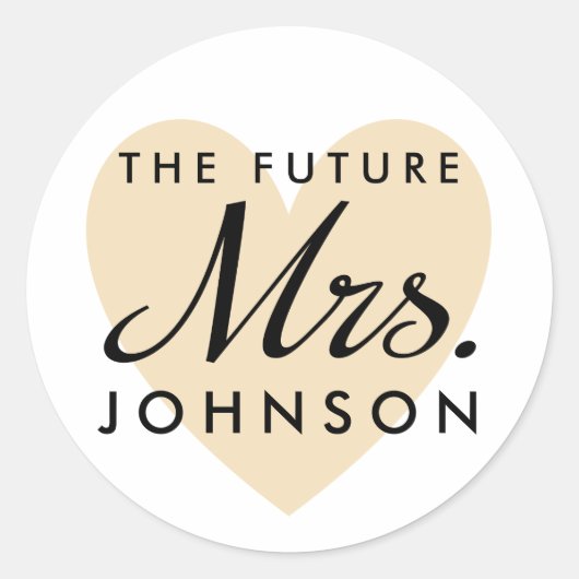 De toekomst Mrs Heart Ronde Sticker (Voorkant)