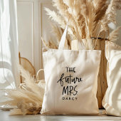 De toekomst Mrs | Met de hand geletterde Canvas ta Tote Bag
