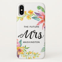 De toekomst Mrs. Script Tropical Flowers Waterverf