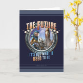 De toekomst - niet wat het vroeger was Wenskaart Kaart (Gele Bloem)