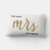 De Toekomst/Nieuwe Naam Zwart Wit Faux Gouden Foli Kussen (Achterkant)