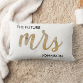 De Toekomst/Nieuwe Naam Zwart Wit Faux Gouden Foli Kussen (Deken)